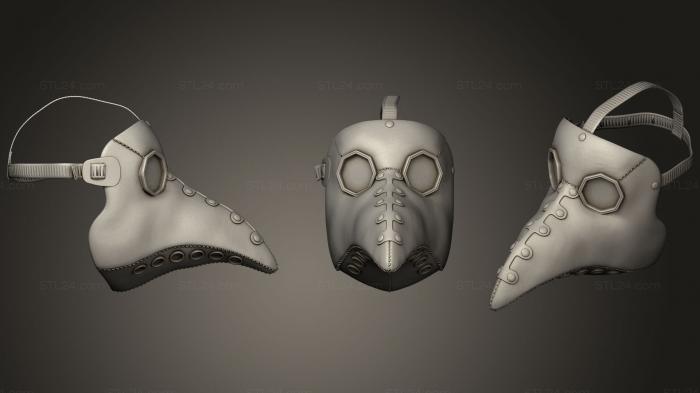 Mask (Plague Doctor Mask, MS_0307) 3D models for cnc